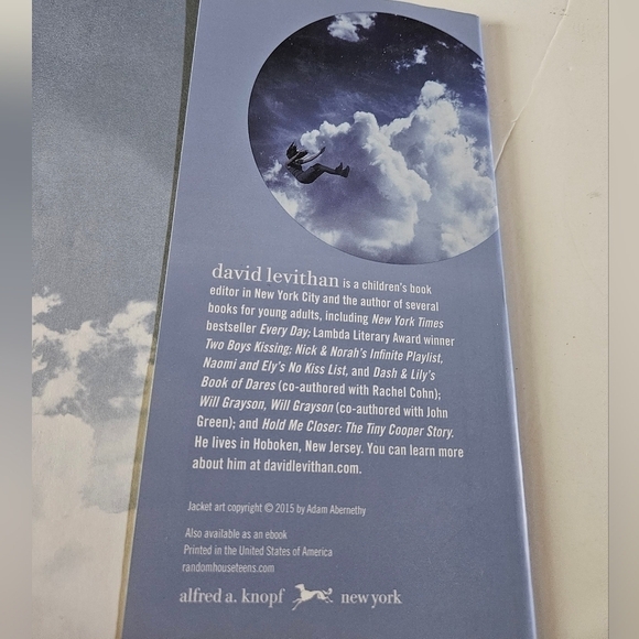 David Levithan. "Another Day" Knopf. 2015 Book Home Accents Cofffe Table Books - Picture 7 of 12